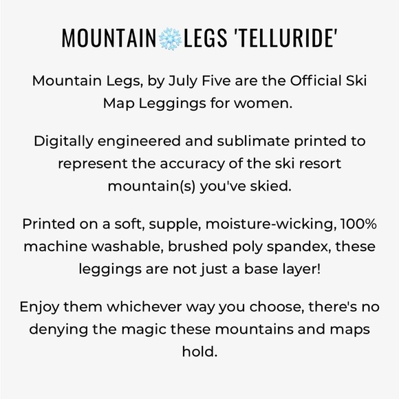 Mountain Legs by July Five- Telluride Leggings XS - Picture 8 of 8